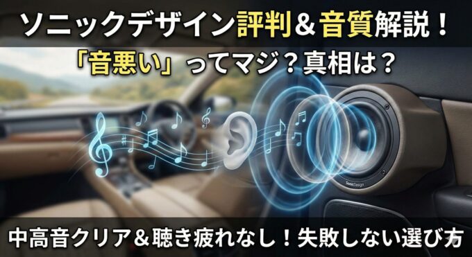 車内スピーカーから音が広がるイメージ（ソニックデザインの評価・音質解説）