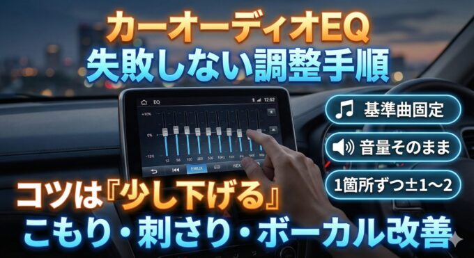 カーオーディオのイコライザー設定を目的としています。